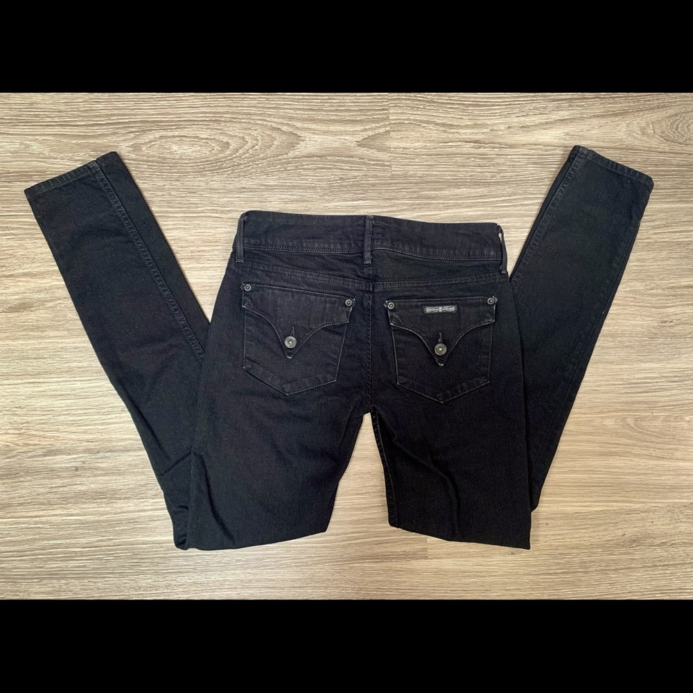 Hudson Black Collin Skinny Jeans 25